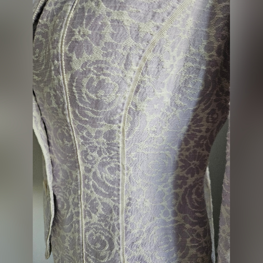 LES COPAINS Made In Italy Lilac Floral Jacket | SZ 44/8 - Picture 6 of 15